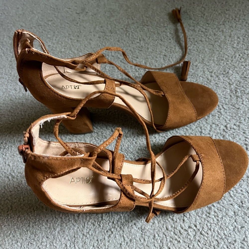 Apt. 9 Women's Brown Lace-Up Heels